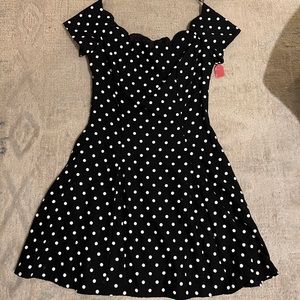 Roberta black vintage polka dot dress (m/l)